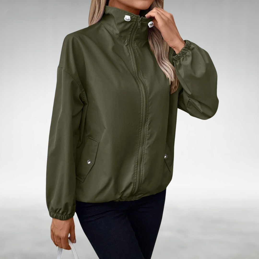Krohn-e | Herbstjacke mit Reißverschluss und Hohem Kragen, Leicht