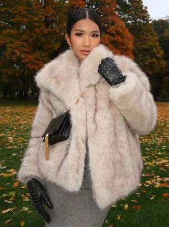 Krohn-e | Fake,Fur,Mäntel mit Pelzlook, Kurz