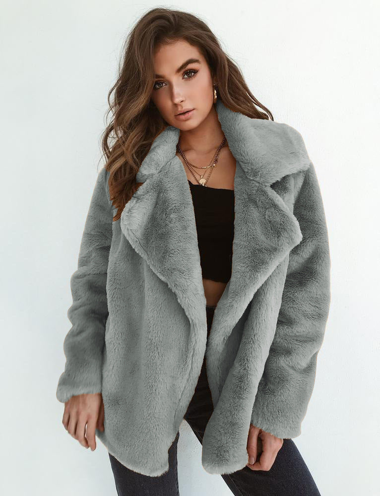 Krohn-e | Kunstpelz,Mäntel mit Teddylook, Warm