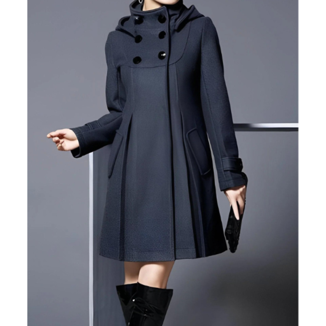 Krohn-e | Kleidjacke mit Kapuze, A,Linien Schnitt