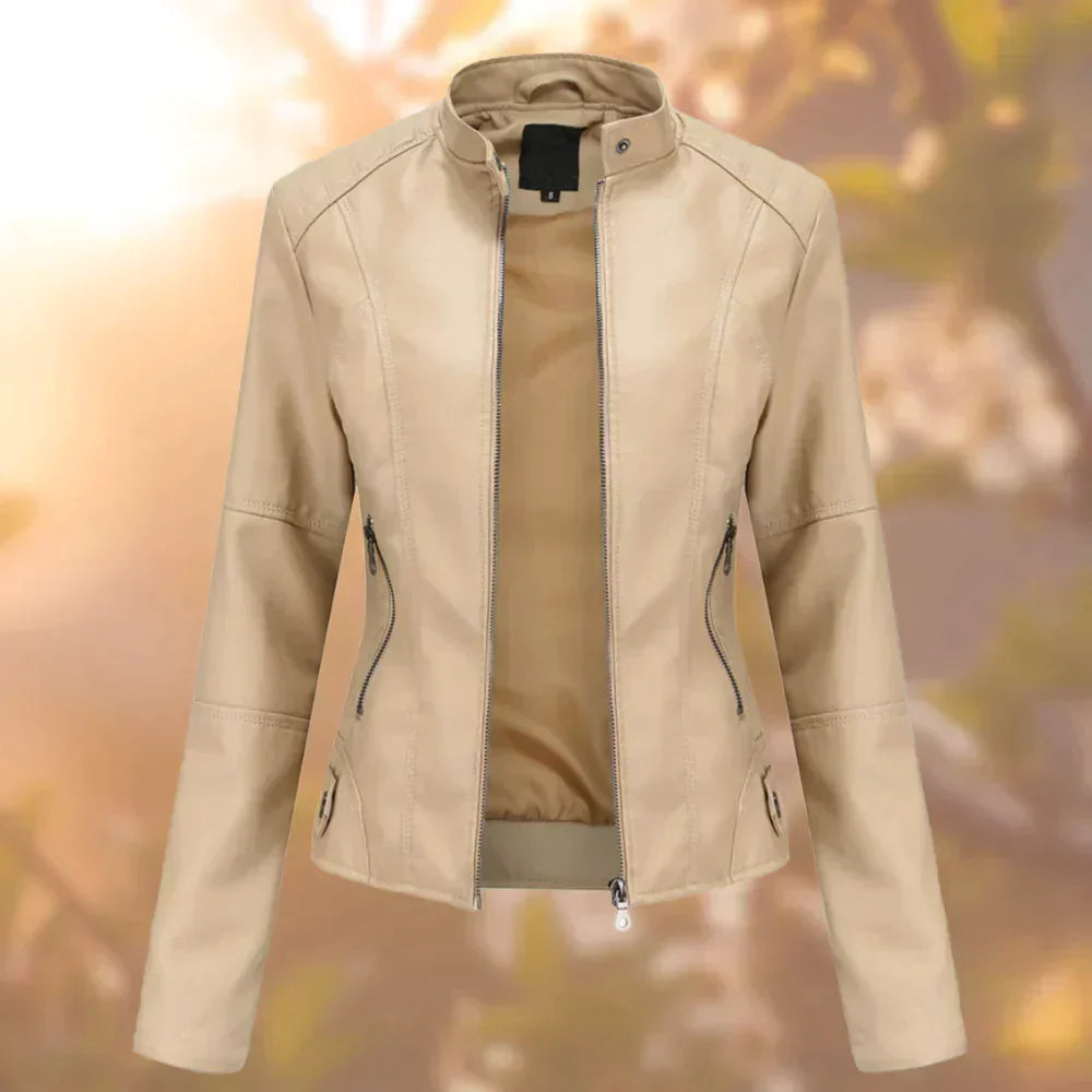 Krohn-e | Kurze Herbstjacke mit Reißverschluss und Stehkragen