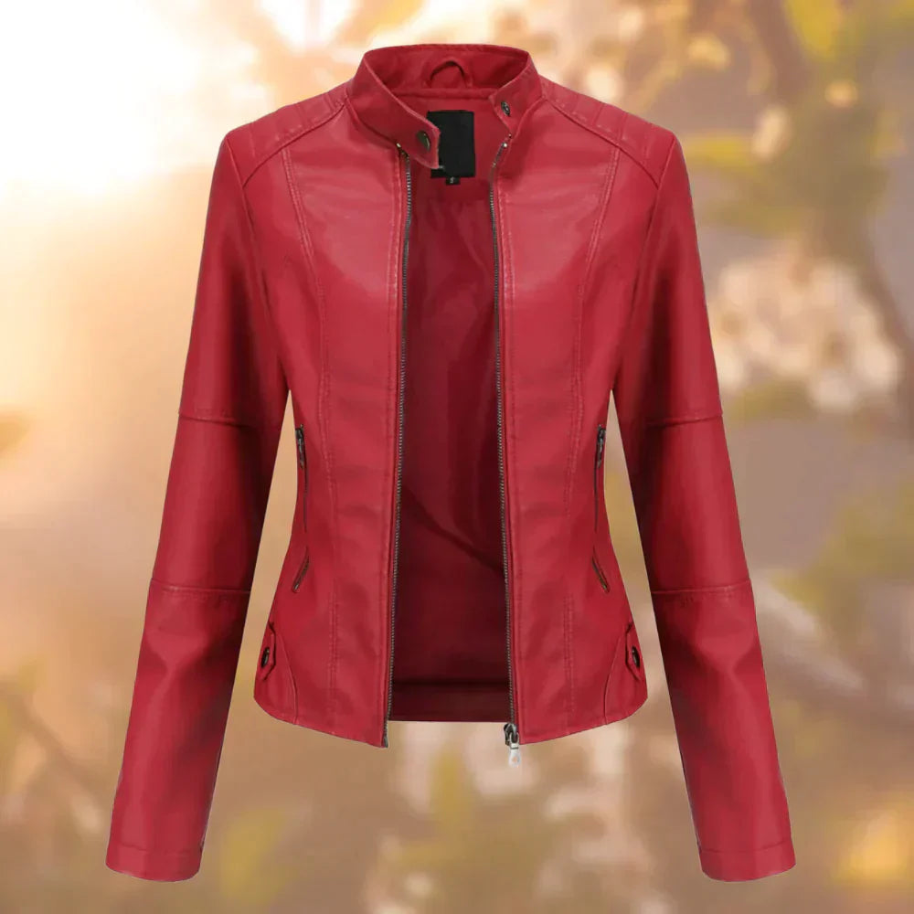 Krohn-e | Kurze Herbstjacke mit Reißverschluss und Stehkragen