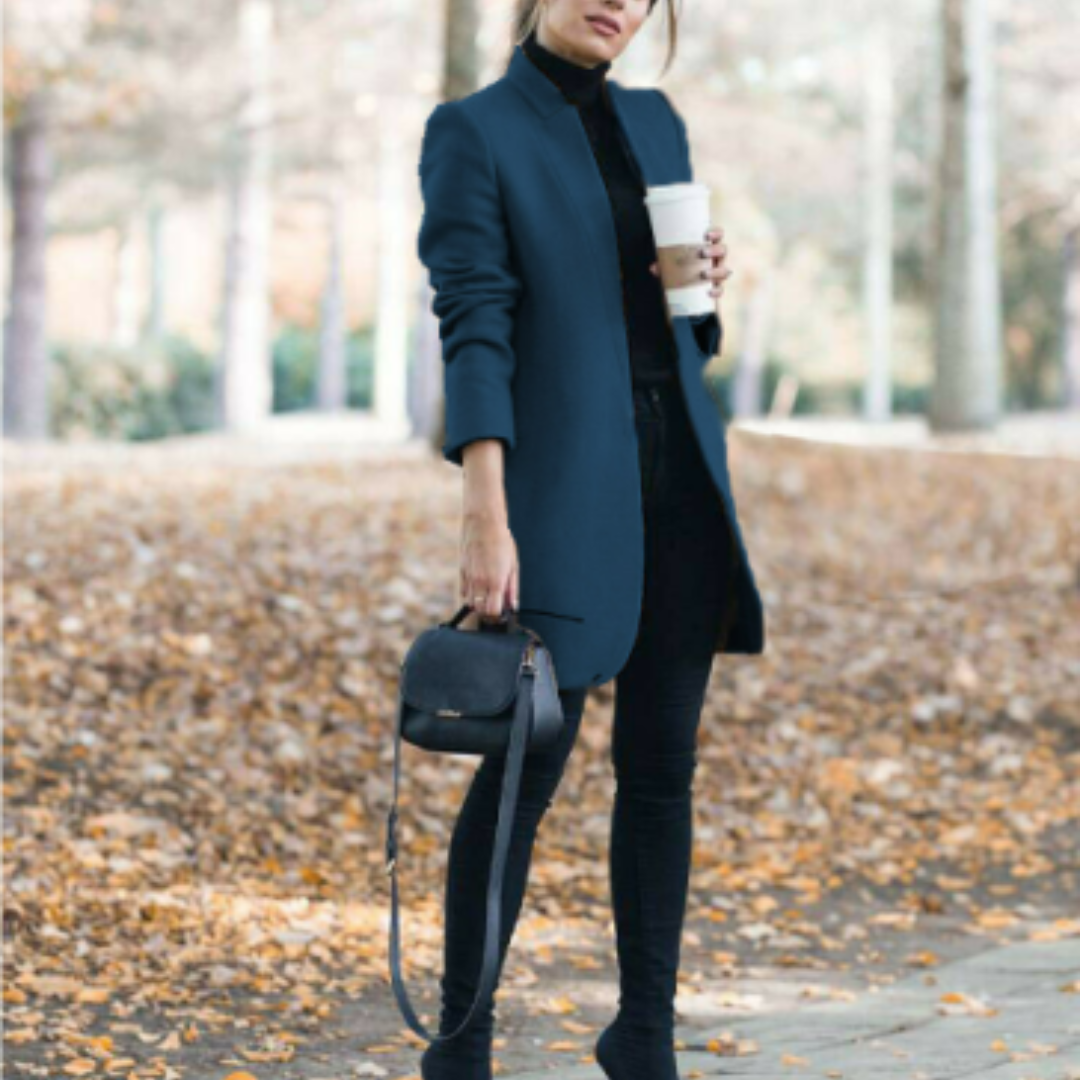 Krohn-e | Kurze Jacke ohne Kragen, Elegant