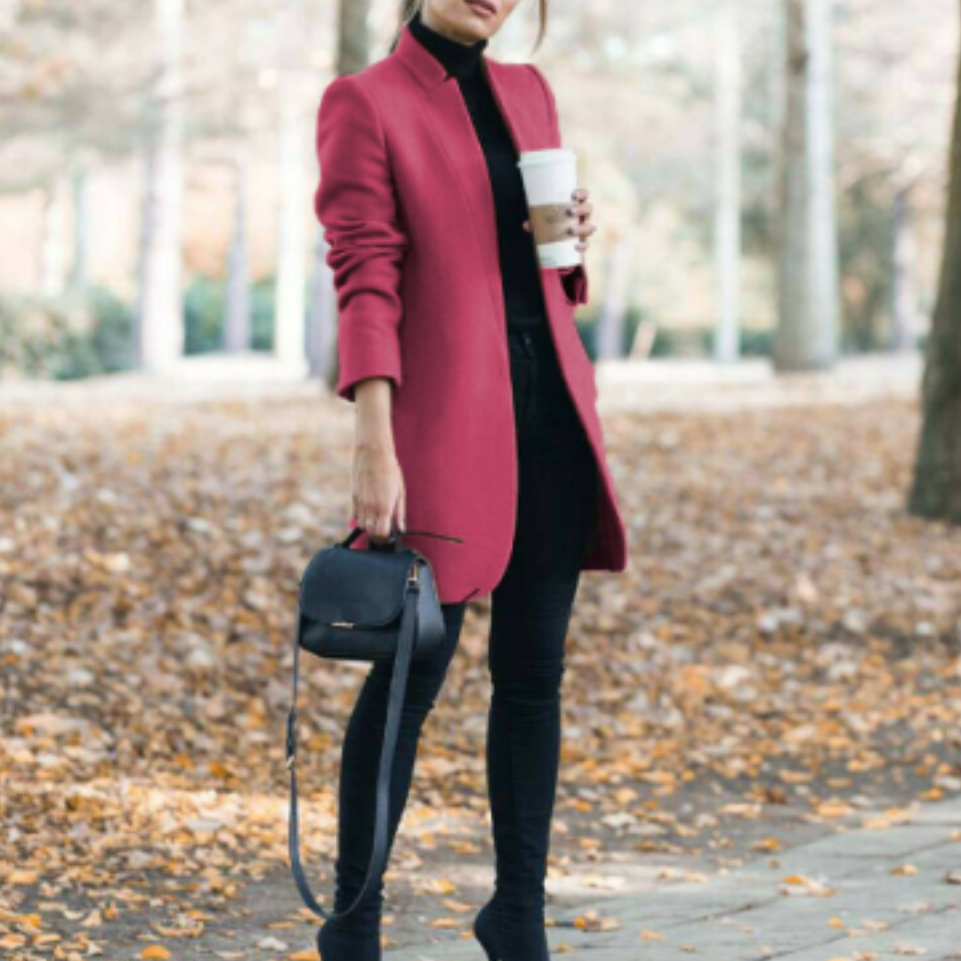 Krohn-e | Kurze Jacke ohne Kragen, Elegant
