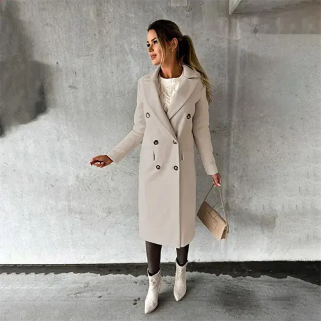 Krohn-e | Lange Jacke, Doppelknopf Design