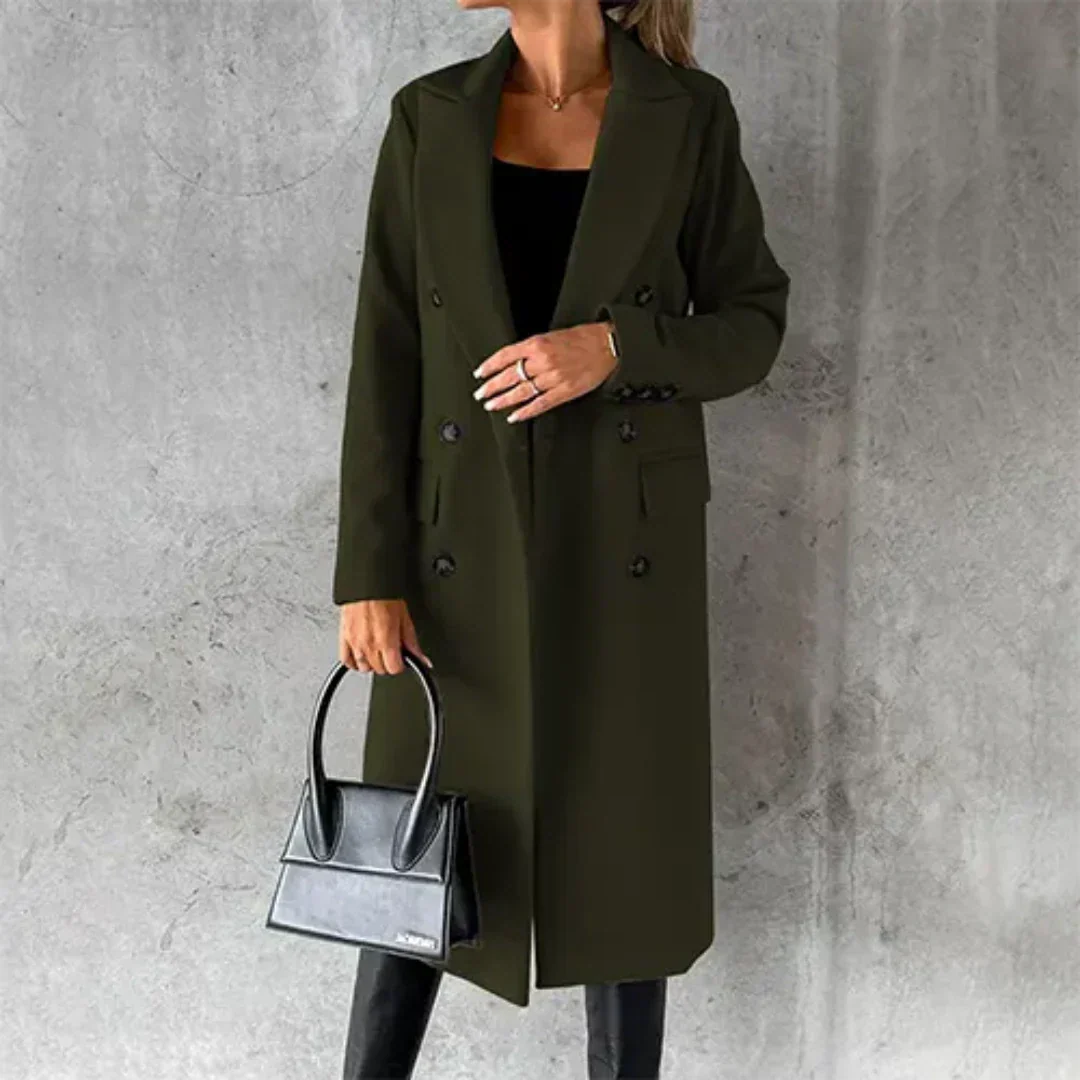 Krohn-e | Lange Jacke, Doppelknopf Design