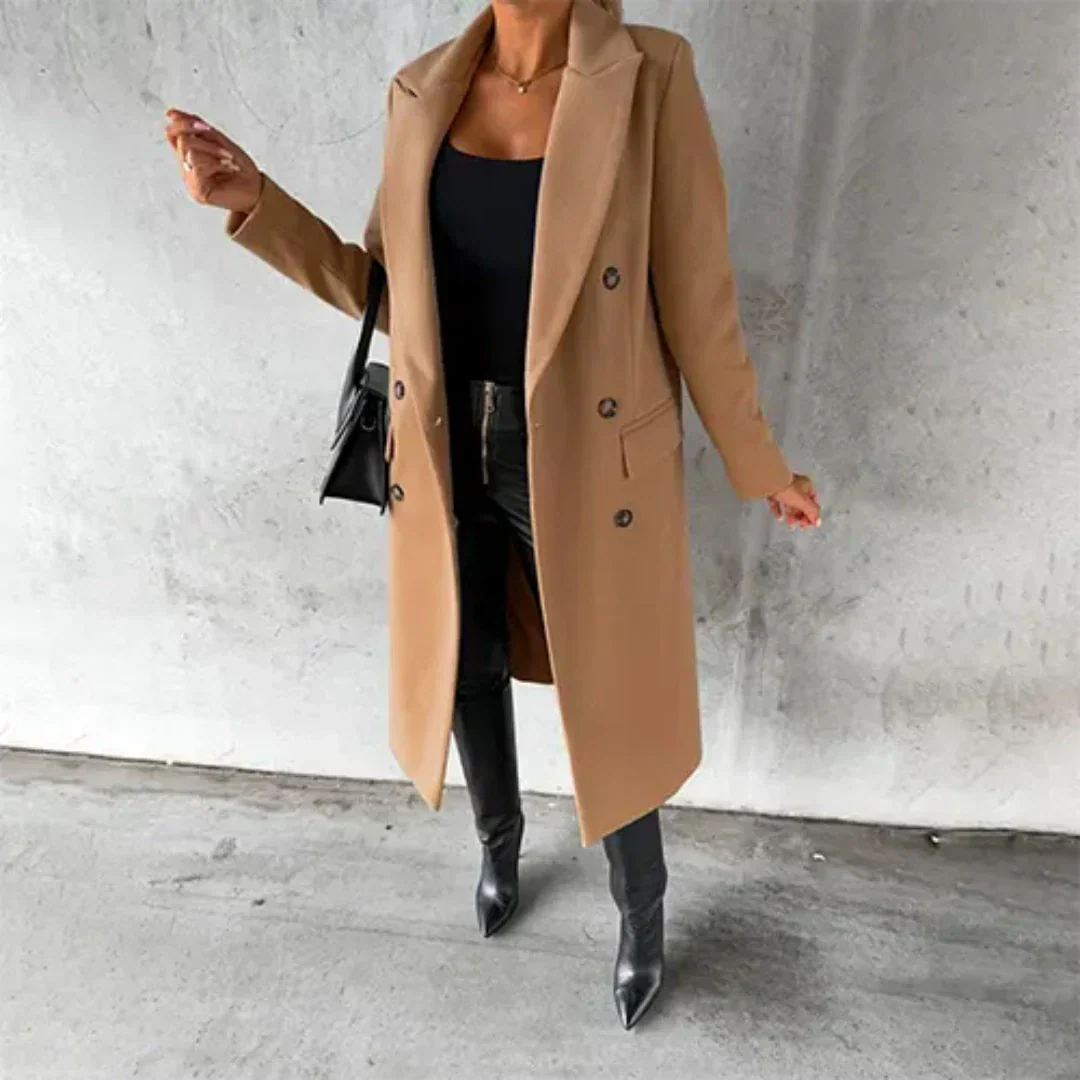 Krohn-e | Lange Jacke, Doppelknopf Design