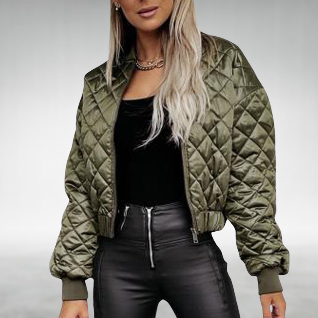 Krohn-e | Übergangsjacke Quilt Bomber mit Reißverschluss