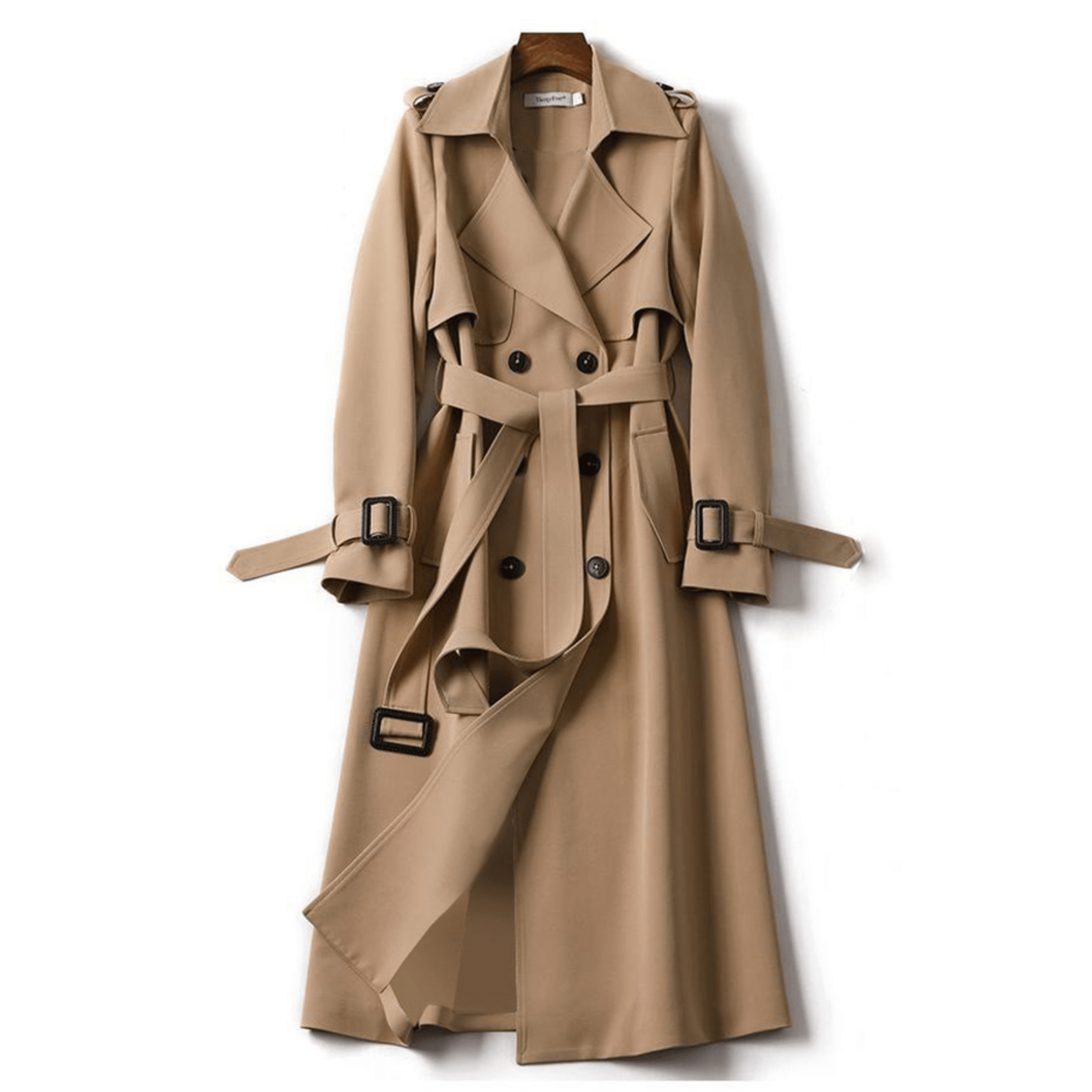 Krohn-e | Trenchcoat mit Gürtel und Doppelknopf