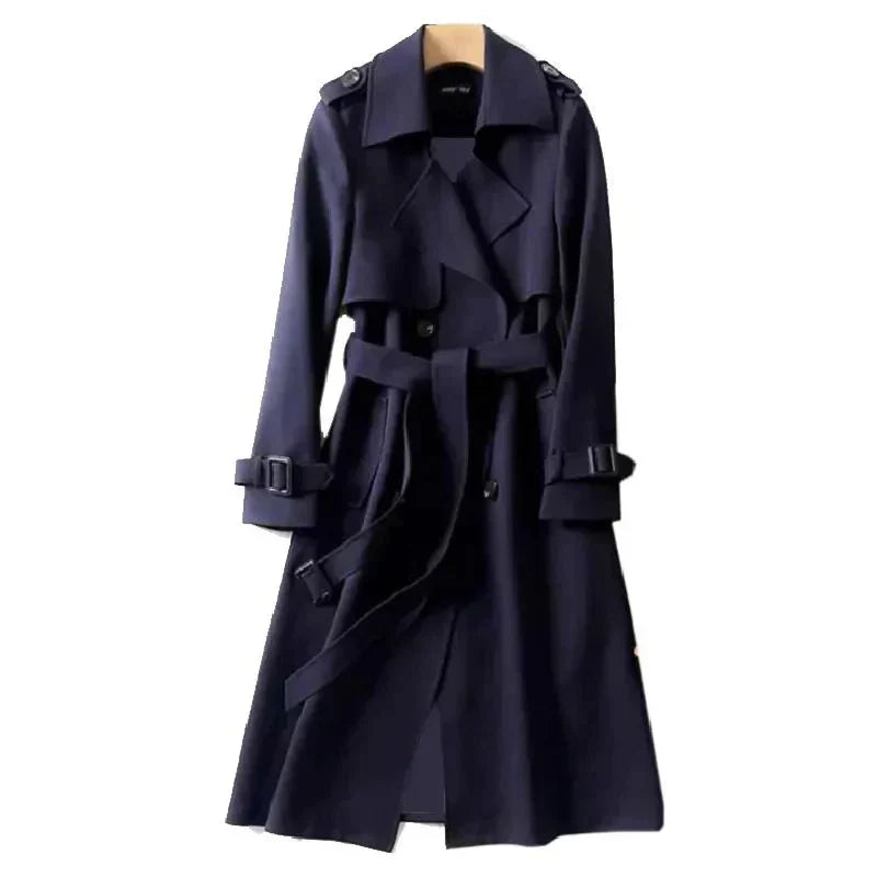 Krohn-e | Trenchcoat mit Gürtel und Doppelknopf