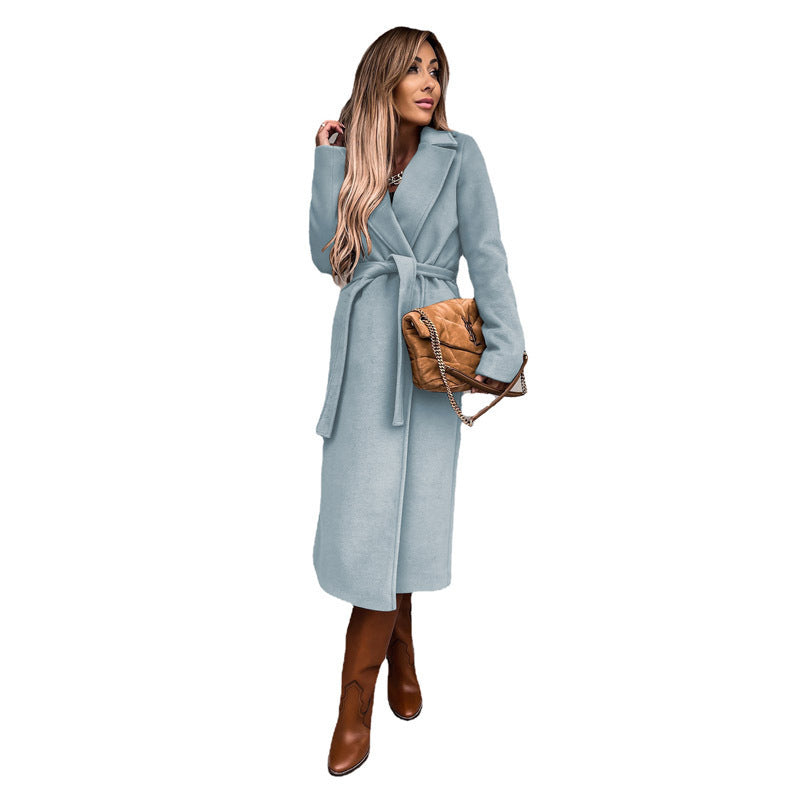 Krohn-e | Trenchcoats mit Bindegürtel, Lang