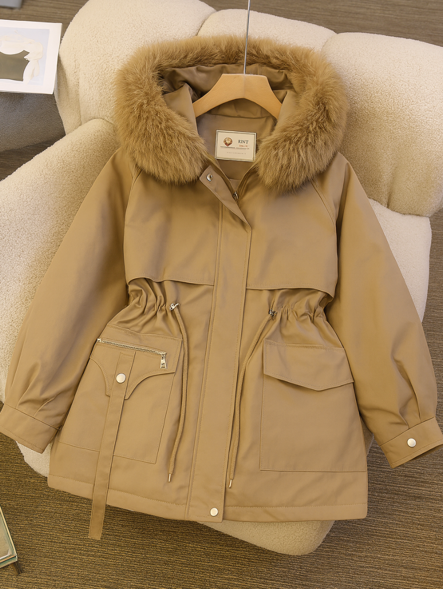 Krohn-e | Winterjacke mit gefütterter Kapuze und Zugband, Warm