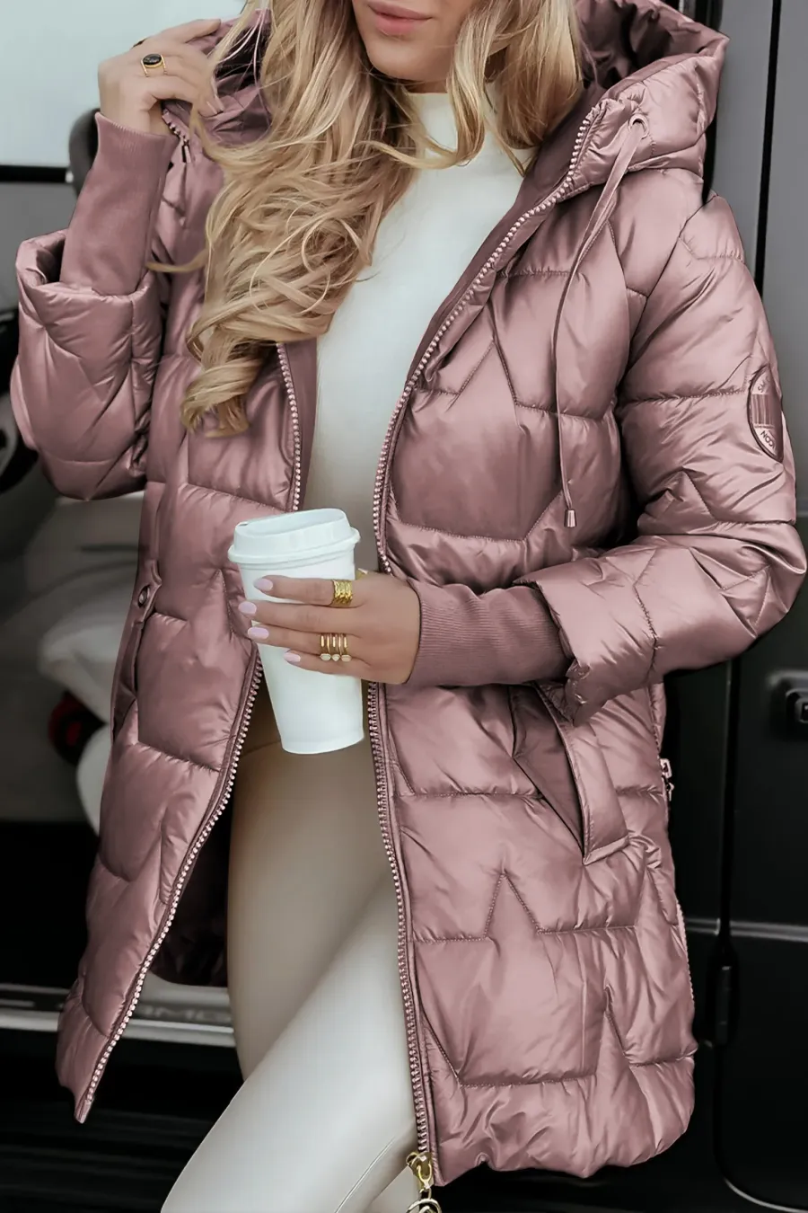 Krohn-e | Winterjacke mit Kapuze und Reißverschluss, Warm