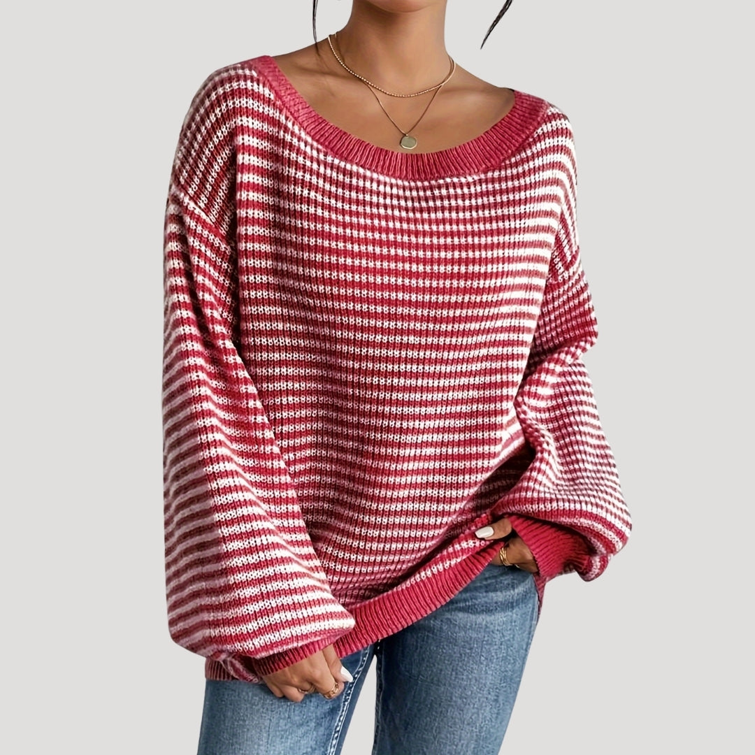 Krohn-e | Damenpullover mit Streifen und Langen Ärmeln