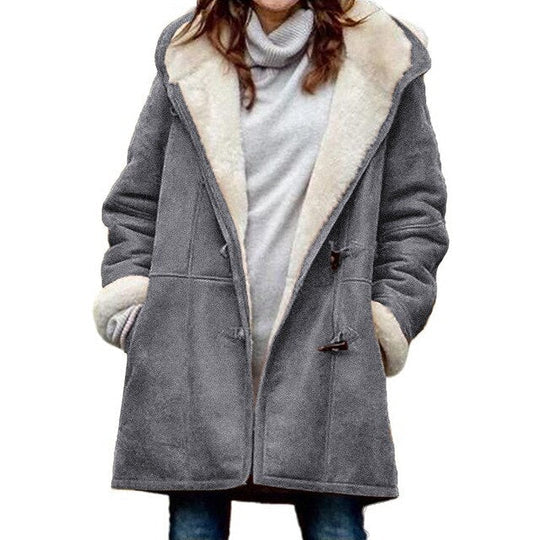 Krohn-e | Lässige Fleece-Gefütterte Jacke mit Kapuze