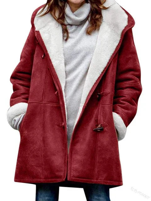 Krohn-e | Lässige Fleece-Gefütterte Jacke mit Kapuze