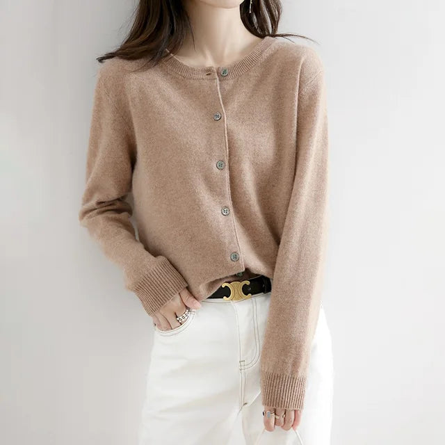 Krohn-e | Cardigan - Weicher Button-Up Kaschmir Cardigan