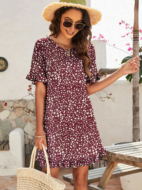 Kurzes, bedrucktes Freizeitkleid von Jana