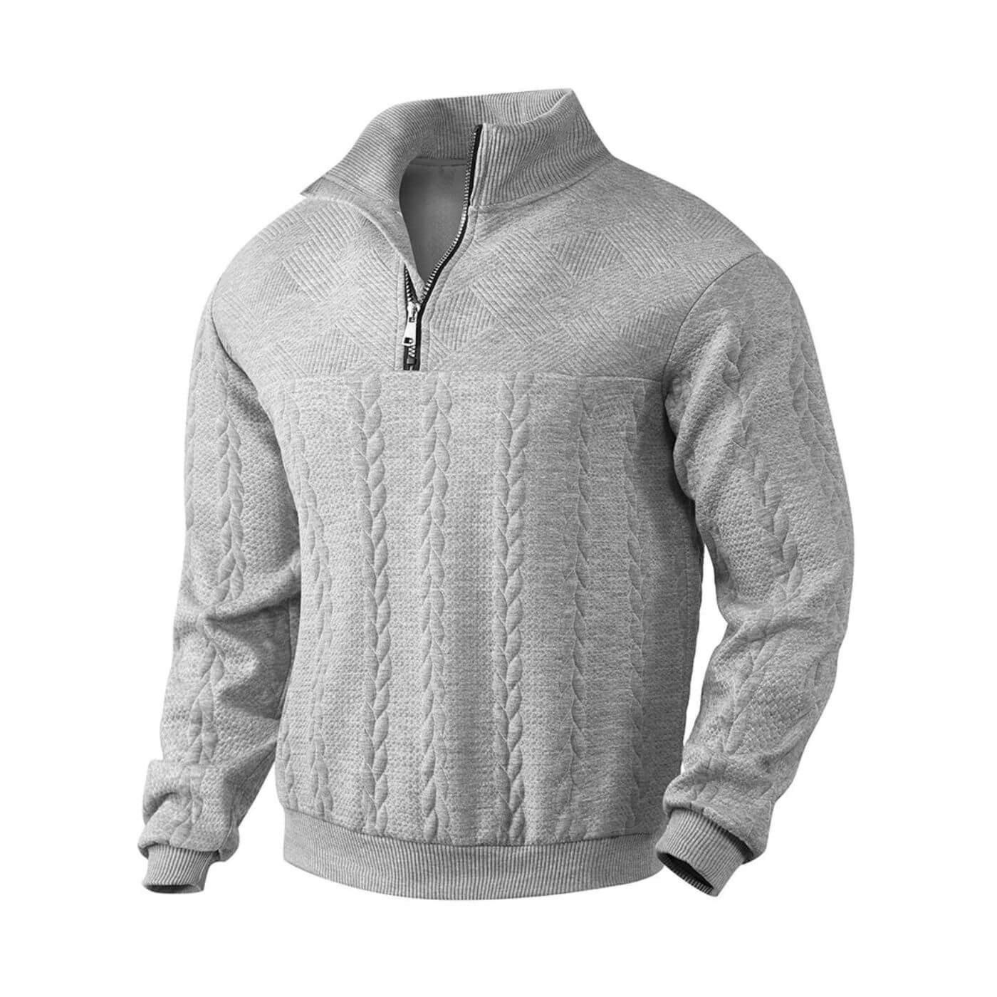 Bequemer Pullover mit Reißverschluss von Fudus