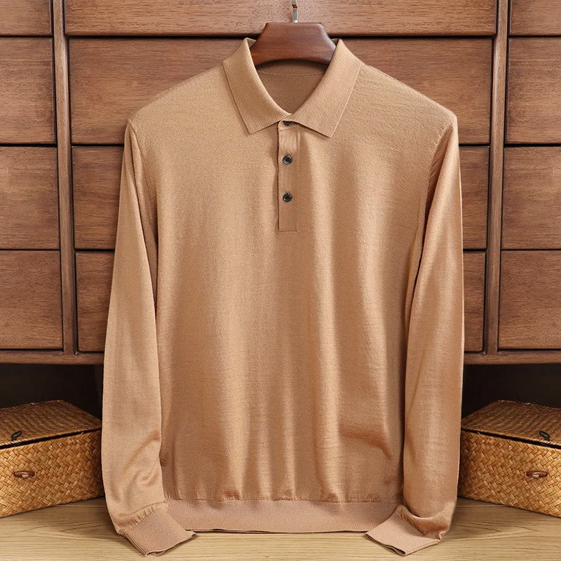 Relaxed fit long-sleeved polo shirt - Rick