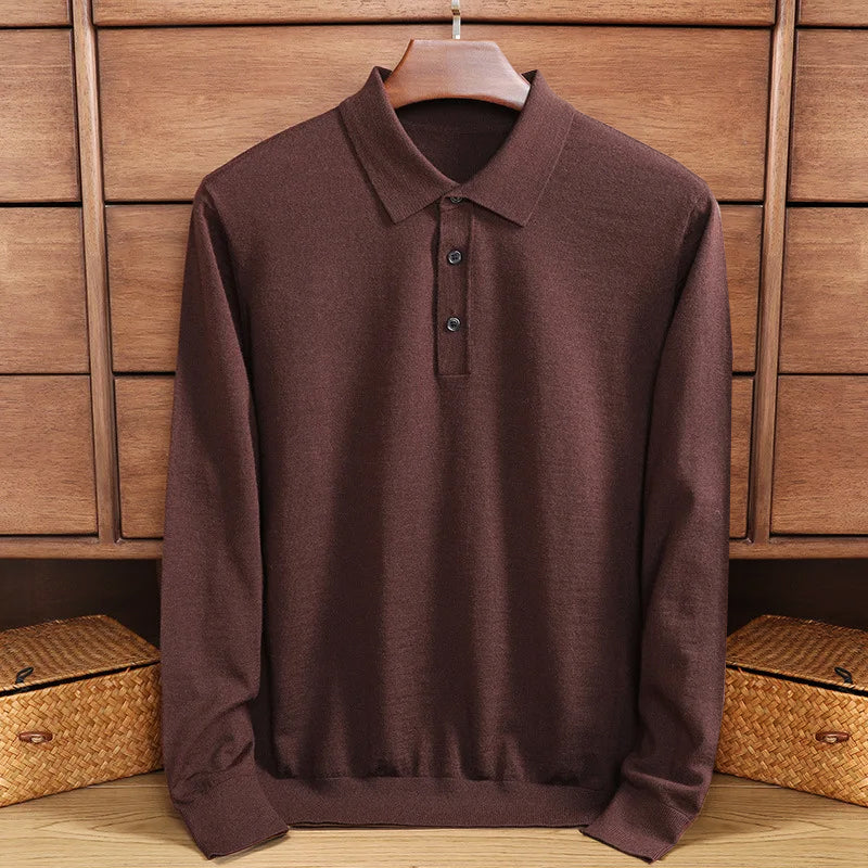Relaxed fit long-sleeved polo shirt - Rick