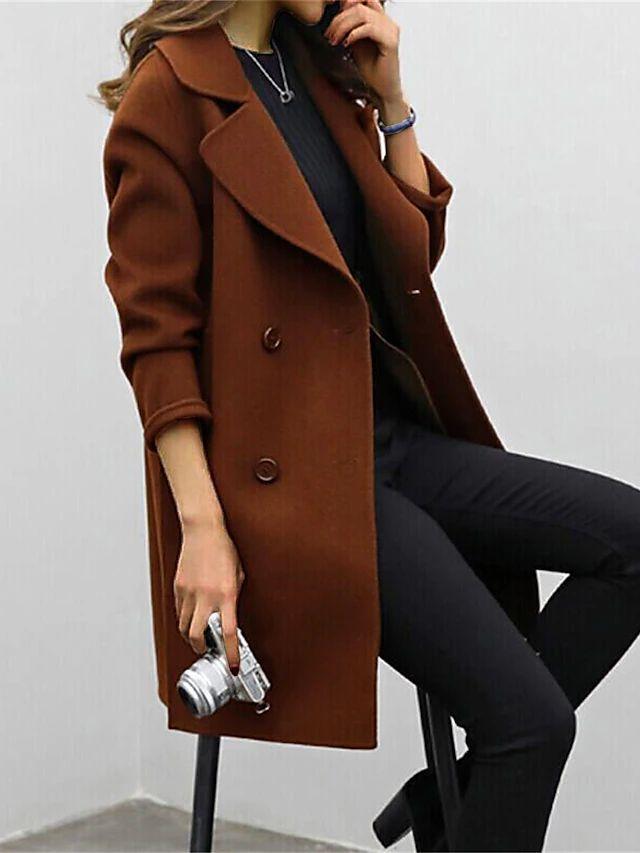 Krohn-e | Klassischer Schwarzer Trenchcoat für Frauen Stilvolle Wintereleganz