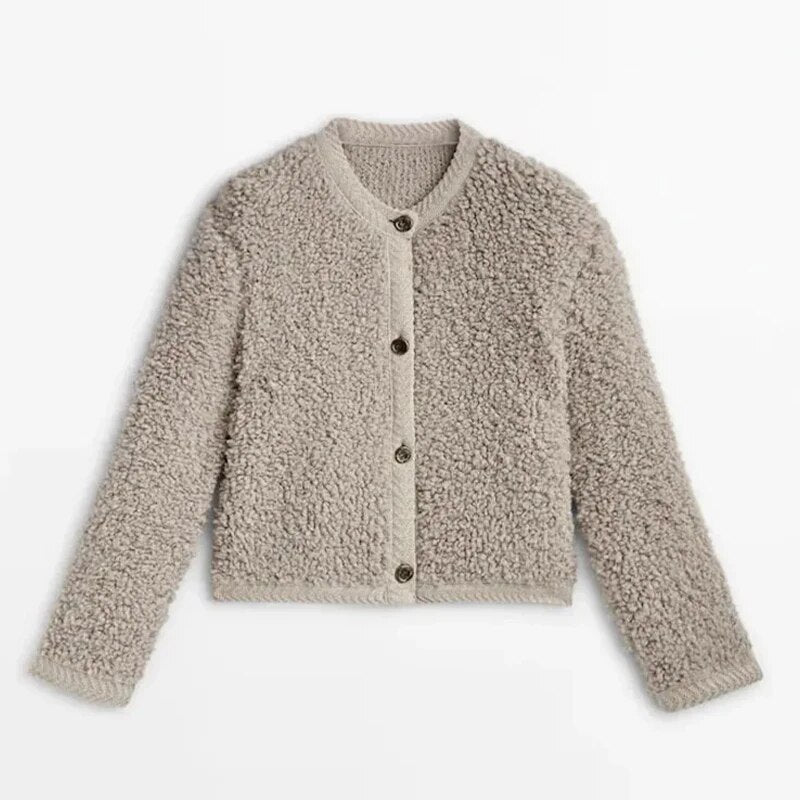 Krohn-e | Damen Fleece Knopfjacke Gemütlich, Warm und Mühelos Stilvoll