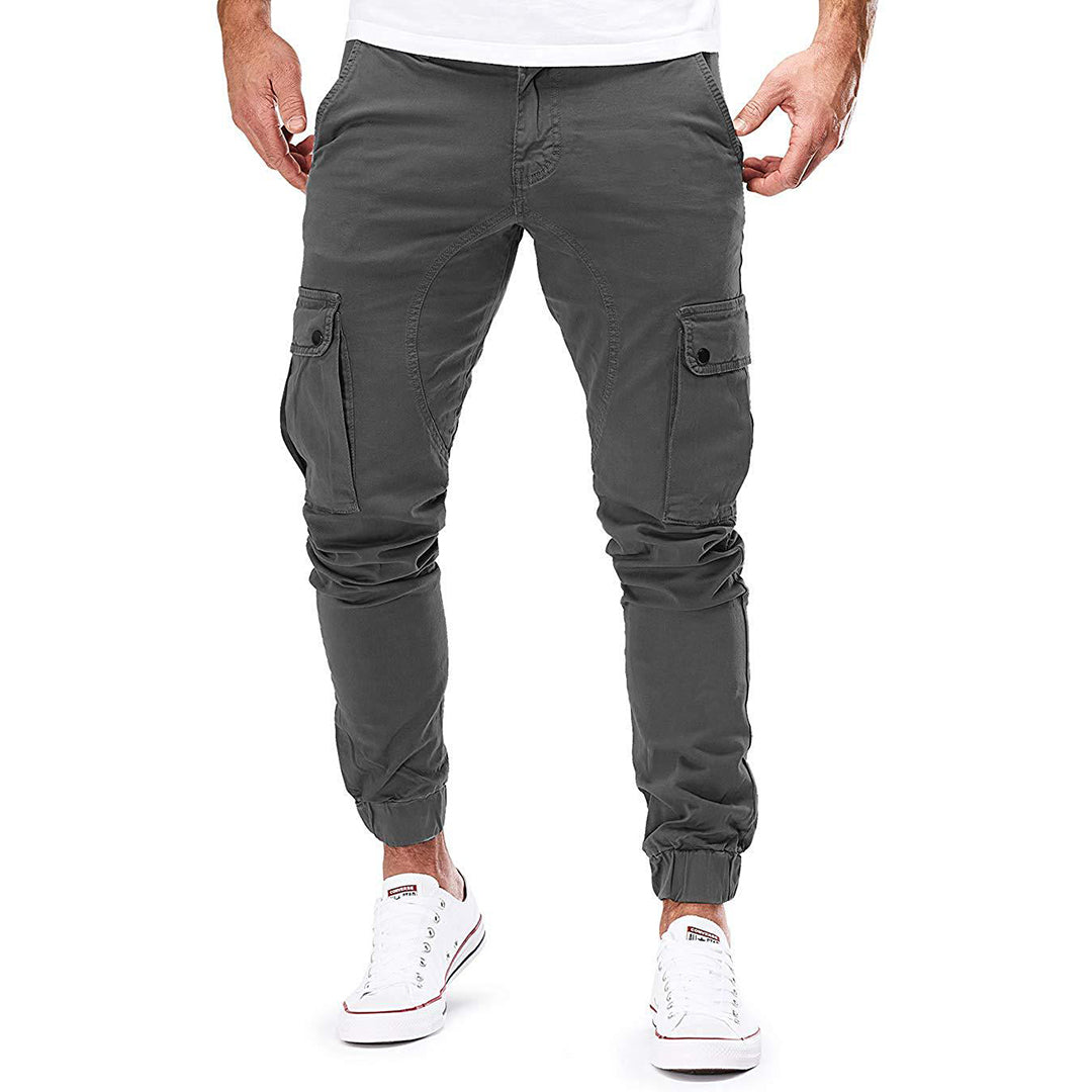Herren Cargo Joggerhose mit Kordelzug und Taschen