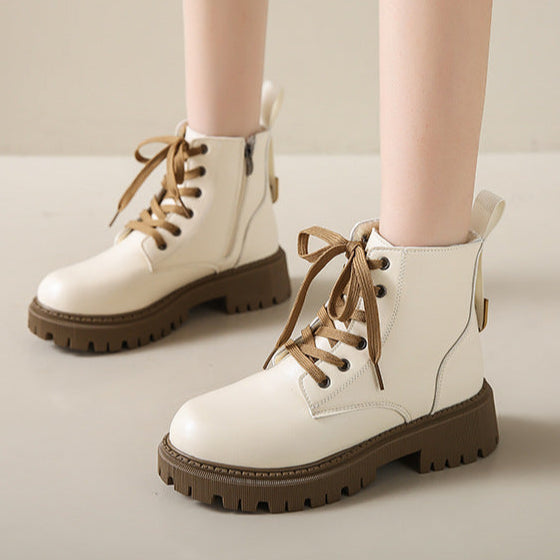 KROHN-E Damen Combat Boots Gefüttert Winterstiefel