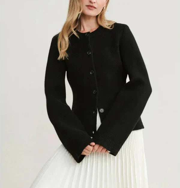 Krohn-e | Strickjacke - Damen Herbst Chic Knopf-Cardigan