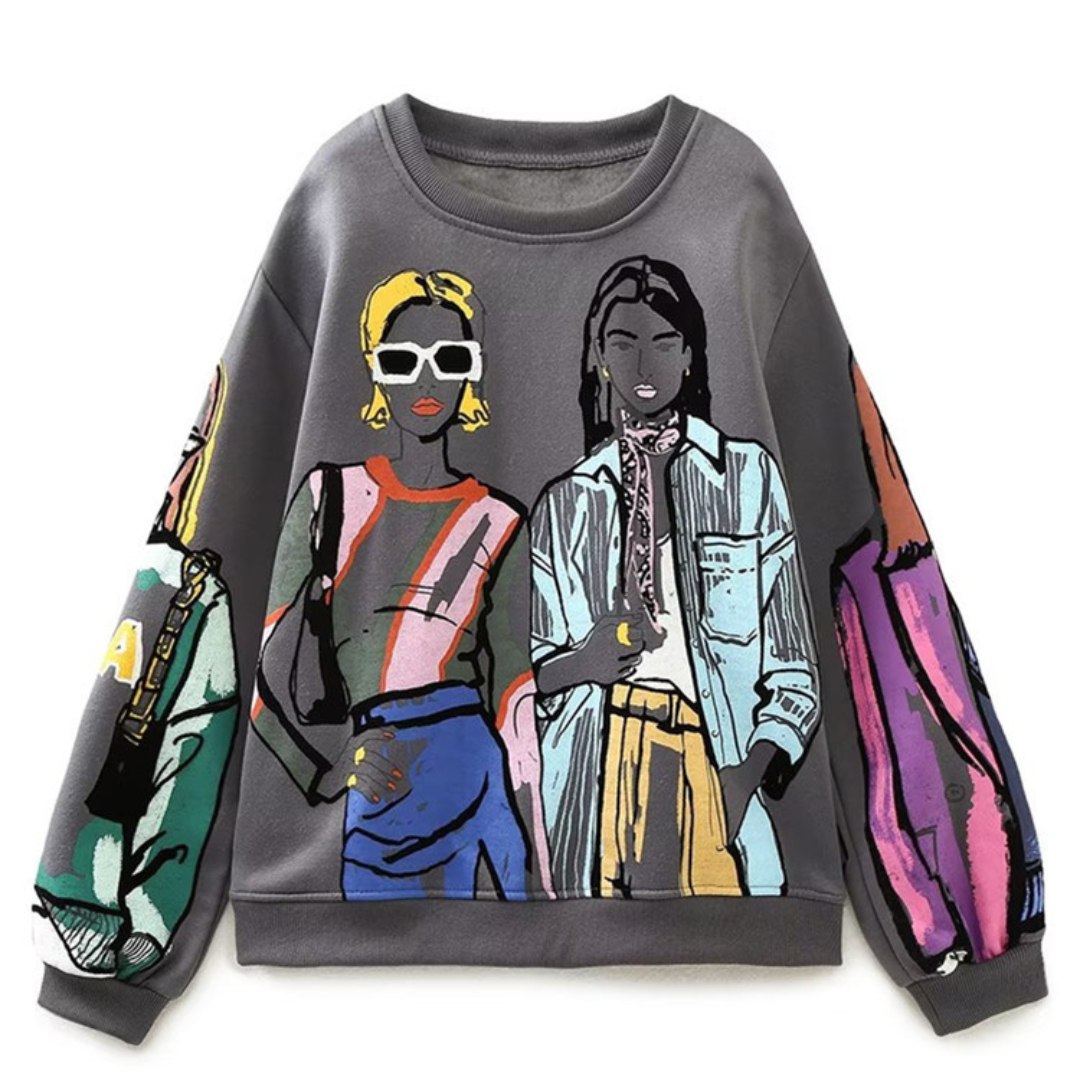 Modisches Sweatshirt mit Aufdruck von Fudus