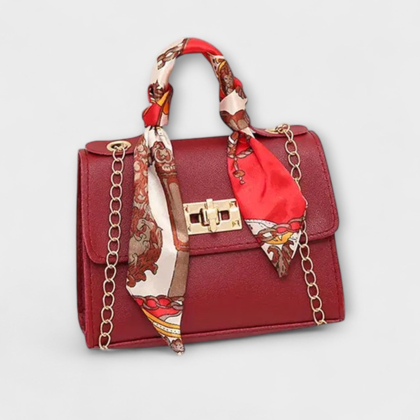 KROHN-E Damen Handtasche Strukturiert Elegant Abnehmbare Kette
