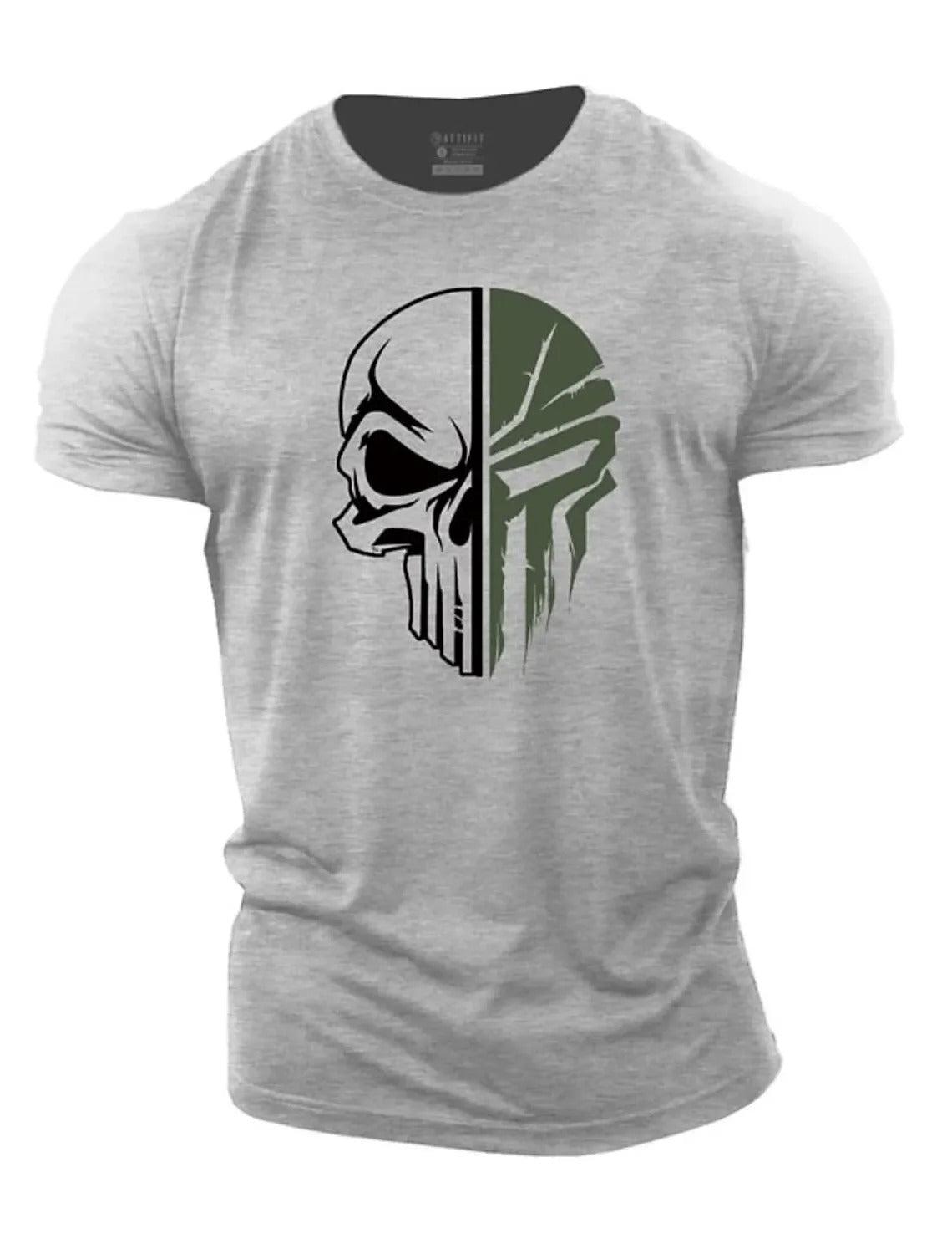Militär-Shirt für Herren mit Totenkopf