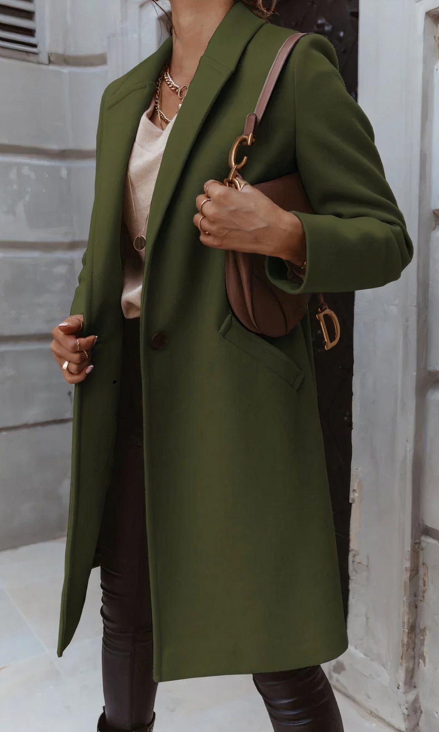 Elegantes langes Damen-Mantel - Ella