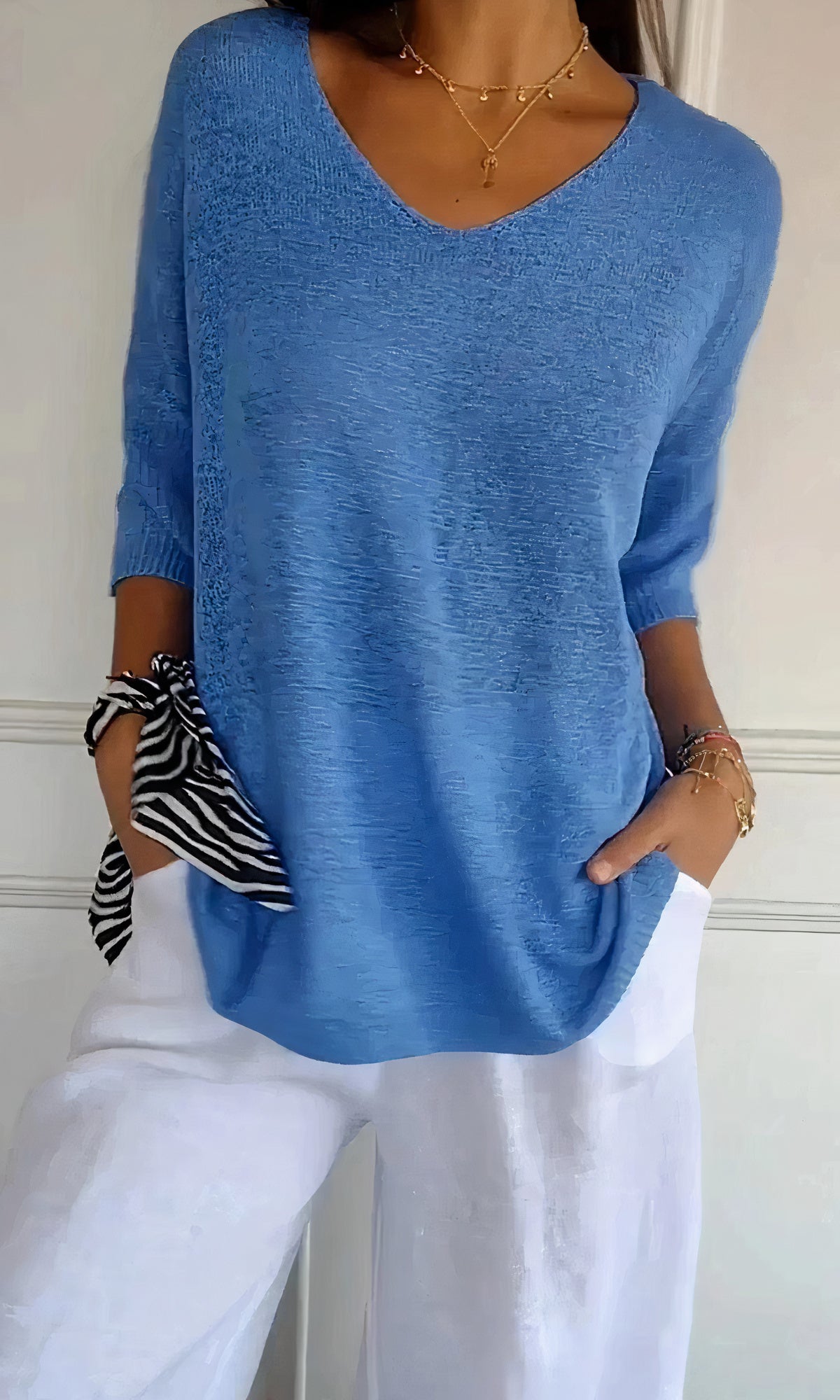 V-Ausschnitt Strickpullover - Evi