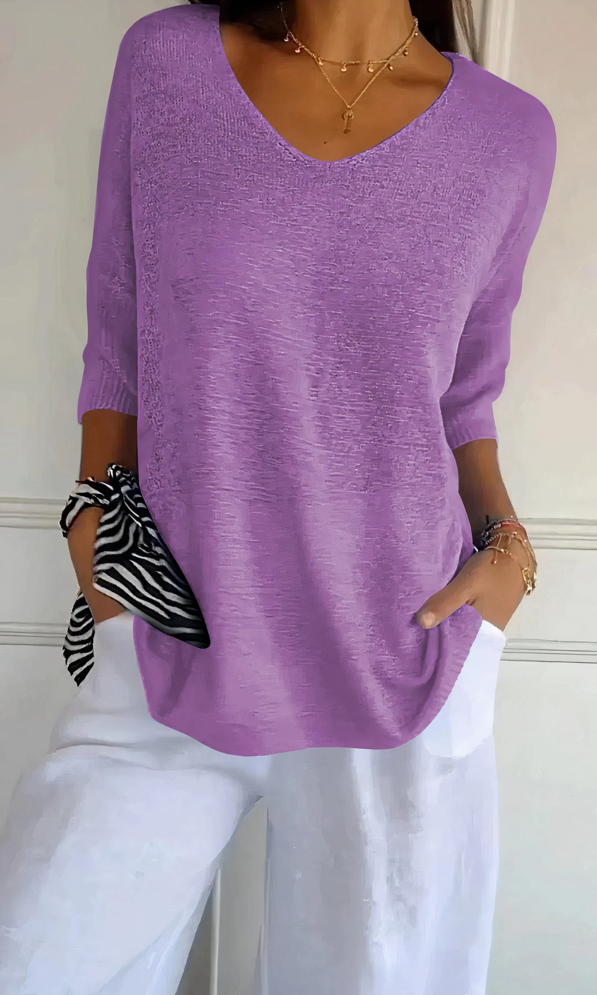 Strickpullover mit V-Ausschnitt