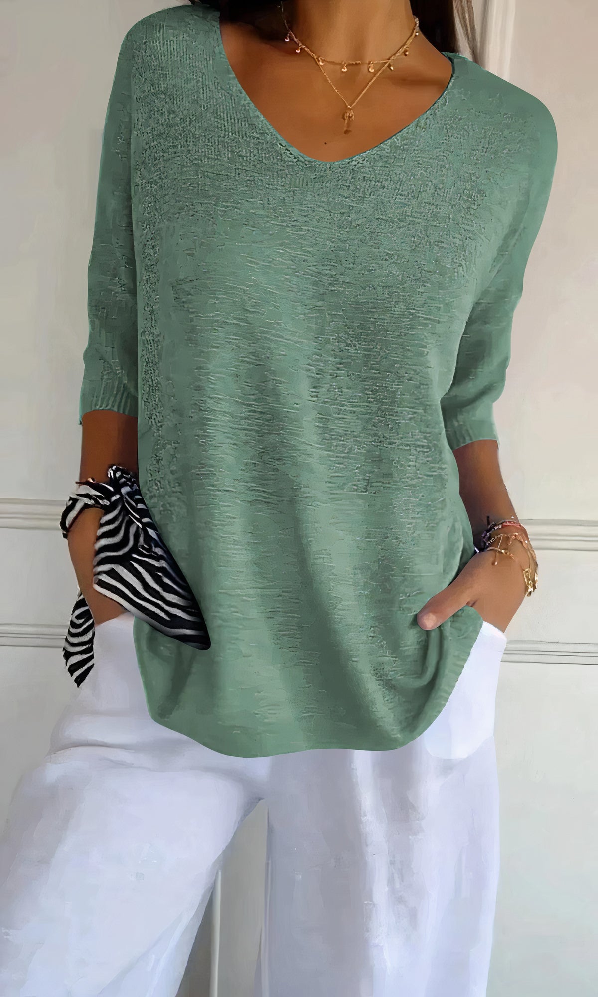 Strickpullover mit V-Ausschnitt