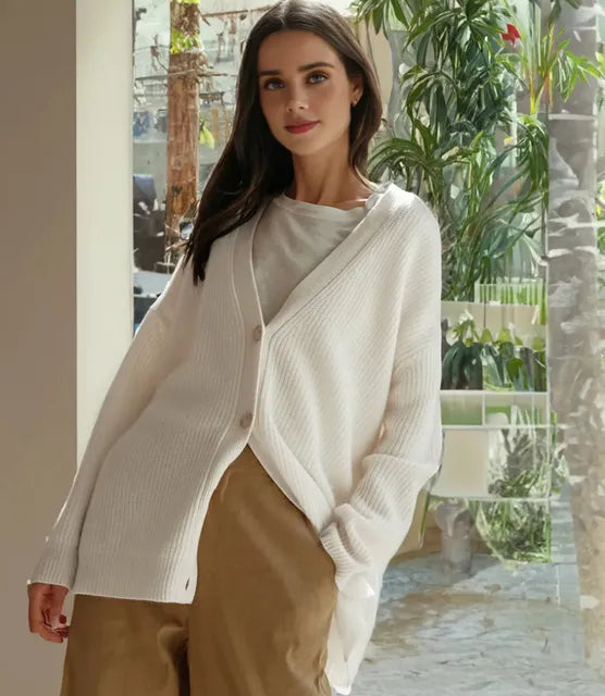 Krohn-e | Strickjacke aus Kaschmir mit V-Ausschnitt