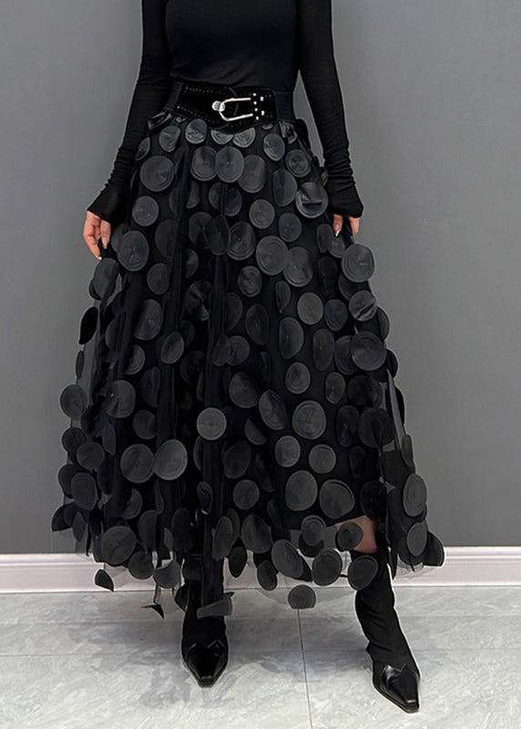 Krohn-e | Schicker Rock aus Polka Dot und Tüll Patchwork