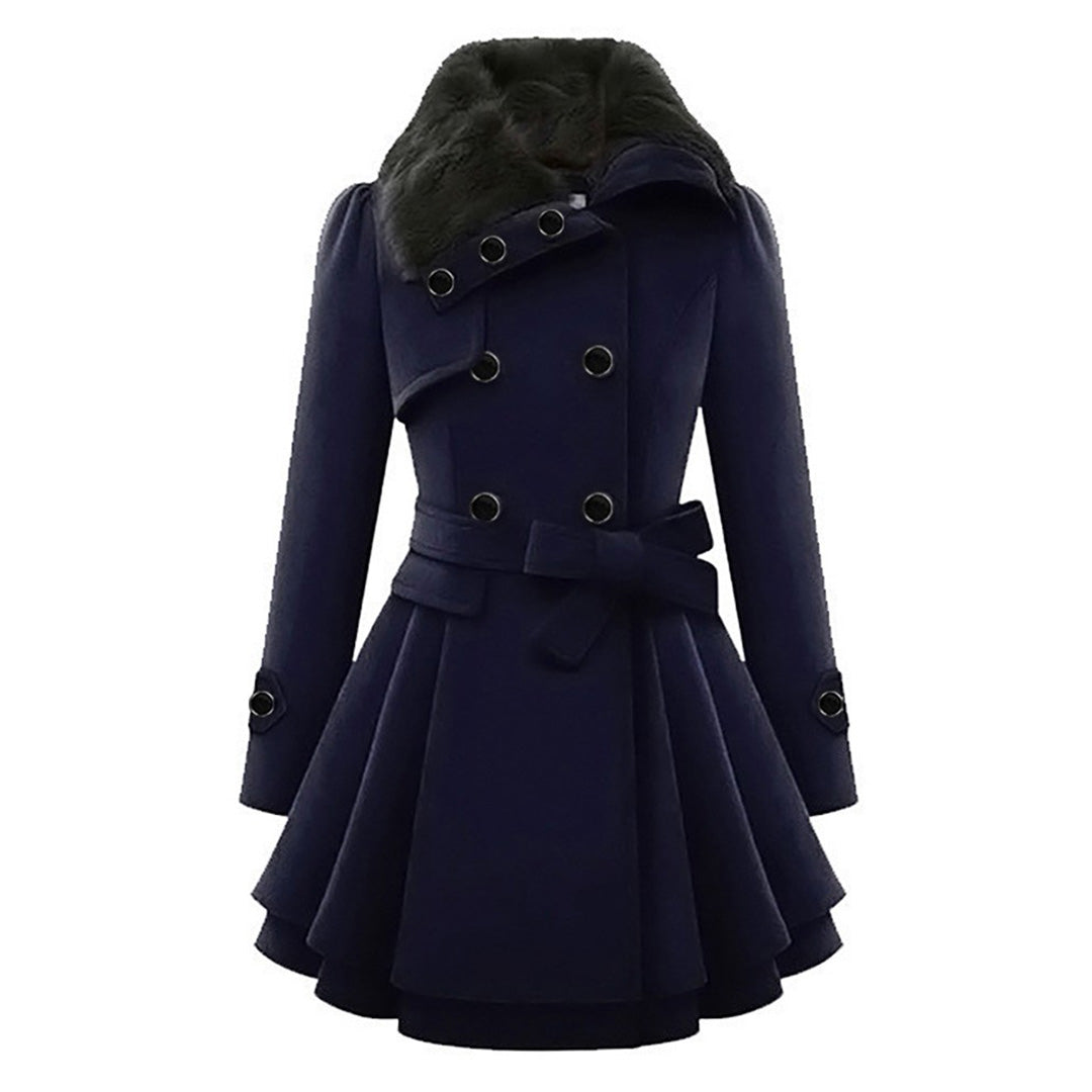 Krohn-e | Wollmix-Trenchcoat - eleganter langer Wintermantel