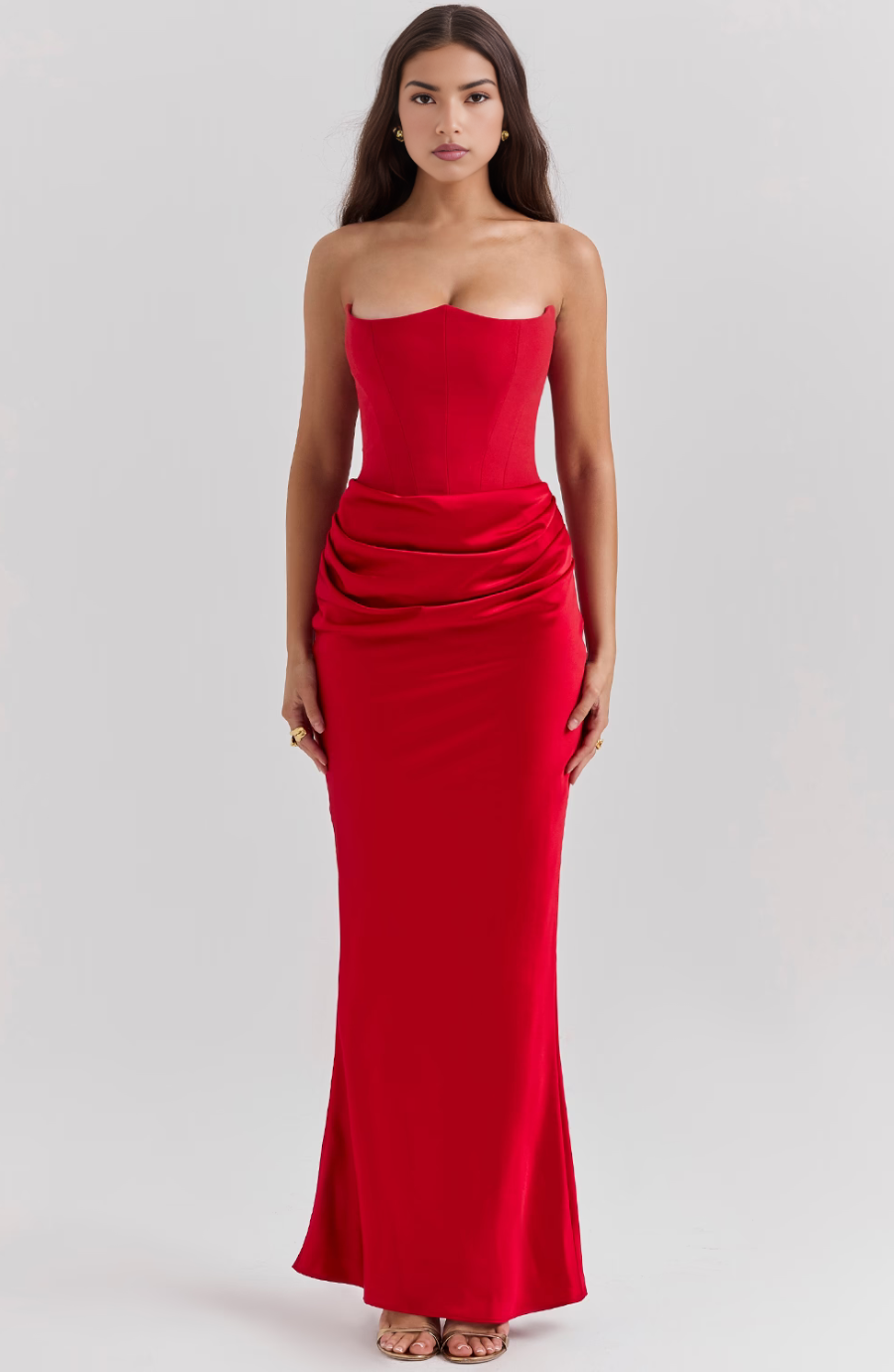 KROHN-E Damen Trägerlos Kleid Spitze Elegant Schwarz Cocktailkleid