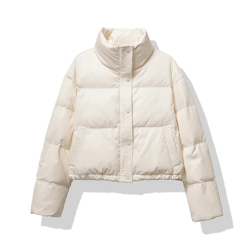 Krohn-e | Stylische Schwarze Daunenjacke für Frauen Gemütliche Winterwärme