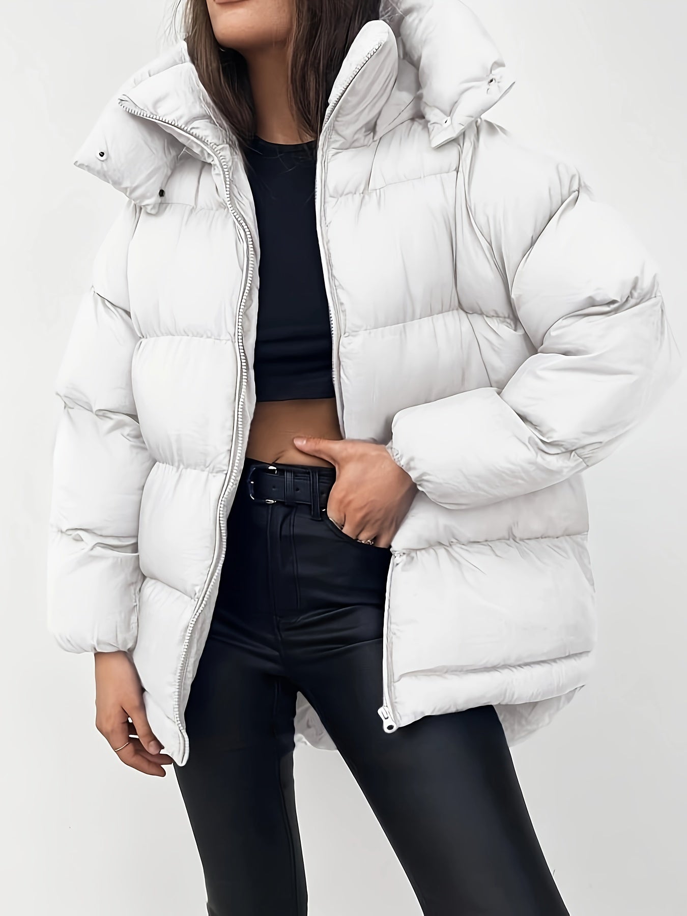 Krohn-e | Gemütliche Stilvolle Kurze Pufferjacke für Damen Warm und Vielseitig