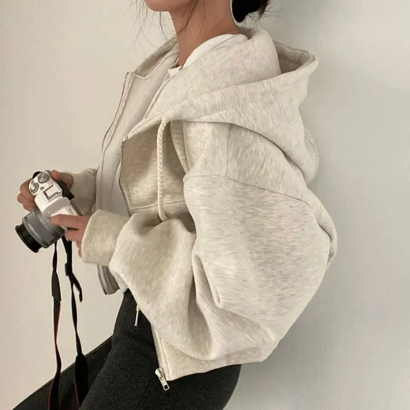 Krohn-e | Kapuzenjacke Plüschtextur