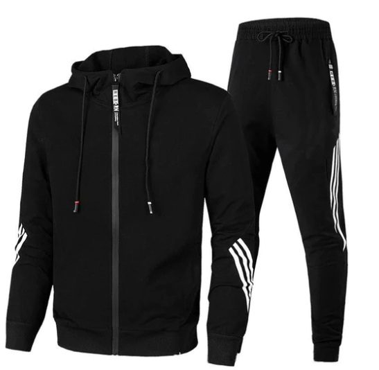 Langarm-Kapuzenpullover mit Reißverschluss und Jogginghose im Set