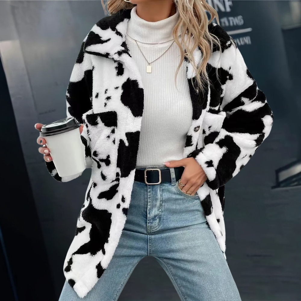 Krohn-e | Plüsch Winterjacke für Frauen