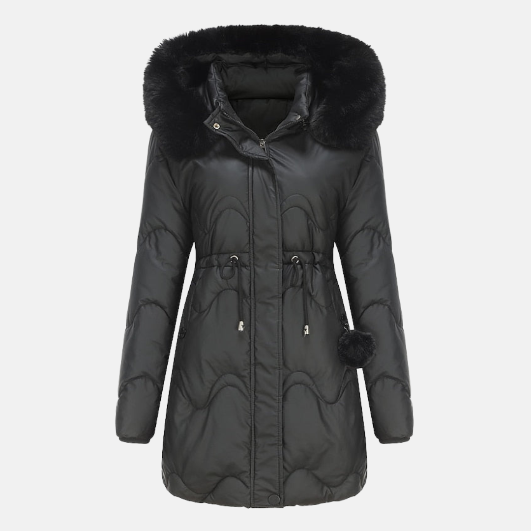 Krohn-e | Pelzjacke mit Abnehmbarem Kapuzen