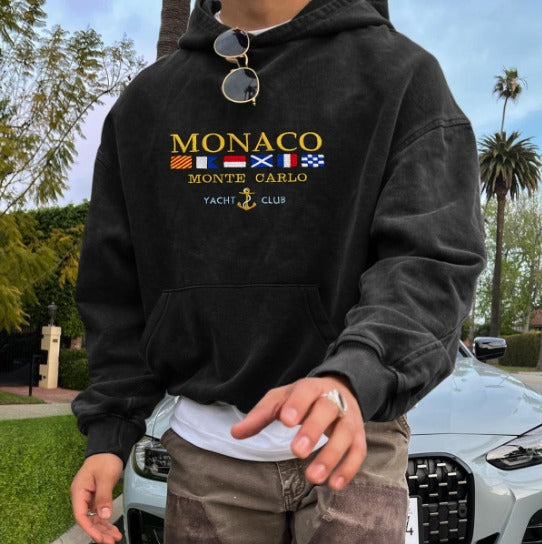 Hochwertiger Kapuzenpullover für Herren im Yachtclub-Stil