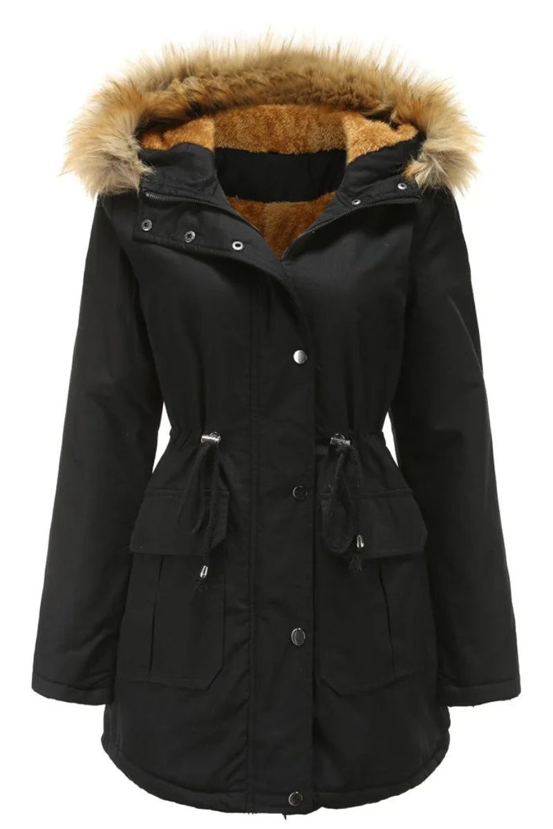 Damen-Winterparka mit Kunstfellkapuze – Modell Fiene