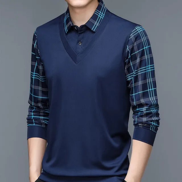 Klassisches Herren Poloshirt mit langen Ärmeln